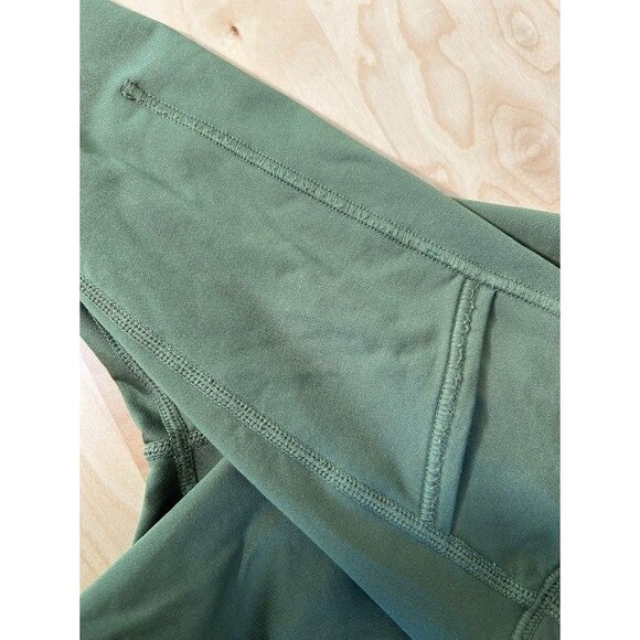 Woolx Women's S Merino Wool Blend Pocket Leggings Green High Rise - Picture 5 of 6